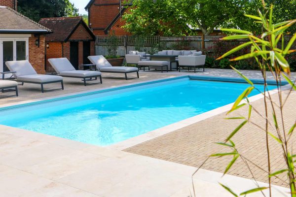 Luxury garden pool west malling kent Luxury garden pool in West Malling, Kent
