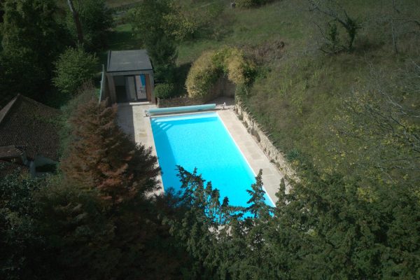 Aerial view of Alkham pool refurbishment
