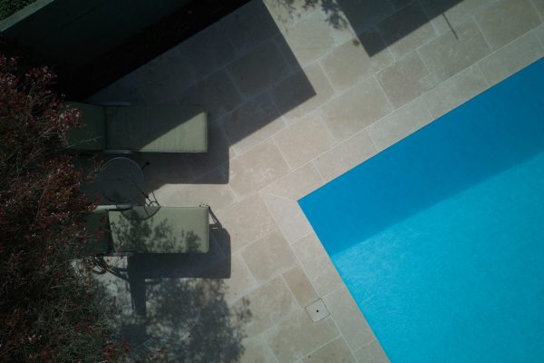 Aerial view of Alkham pool refurbishment